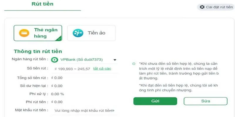 Rút tiền 79king 3 Người chơi nên chú ý kiểm tra thông tin trước khi rút tiền 79King