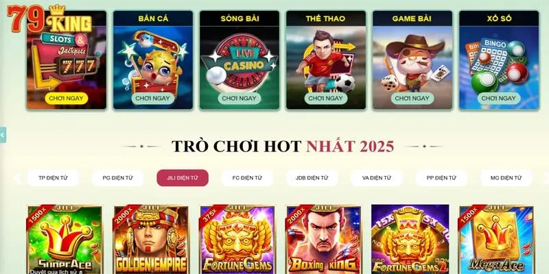Tổng hợp các dịch vụ giải trí hấp dẫn tại sân chơi 79King